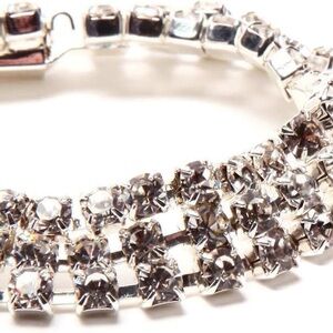 Elegant Silver Rhinestone Bracelet